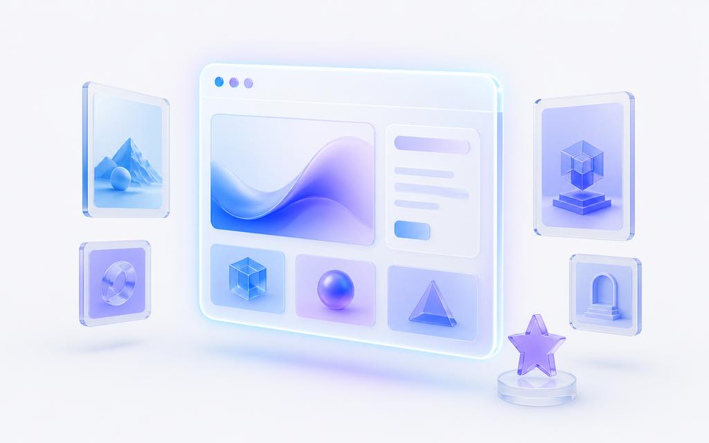 Three glowing browser windows showing restaurant website concepts