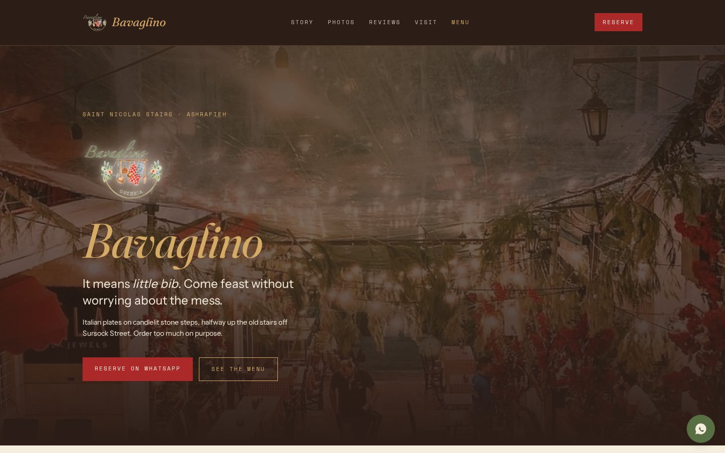 Bavaglino website built by Karnibo Web Studio